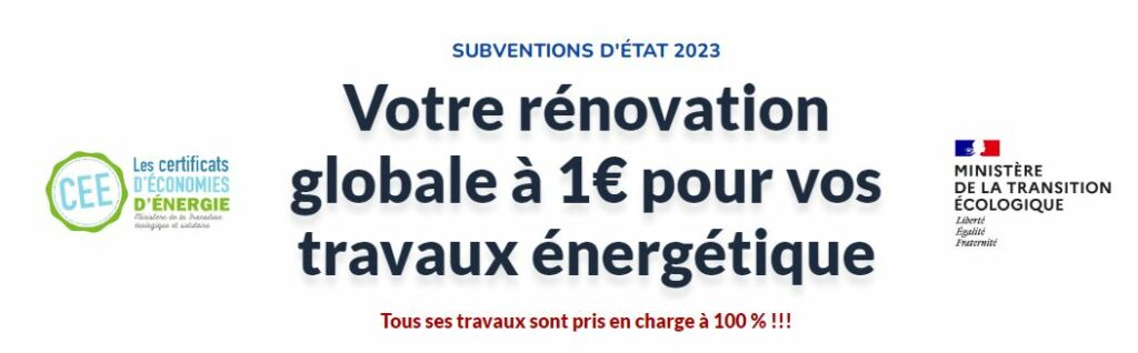 Votre rénovation globale à 1€ pour vos travaux énergétique RM Consulting Energie