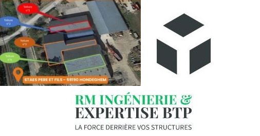 3 Étude de la capacité portante de toiture de 2 bâtiments - Site Nuttens Services RM Ingenierie & Expertise  Bureau d'études pluridisciplinaire en BTP France et International