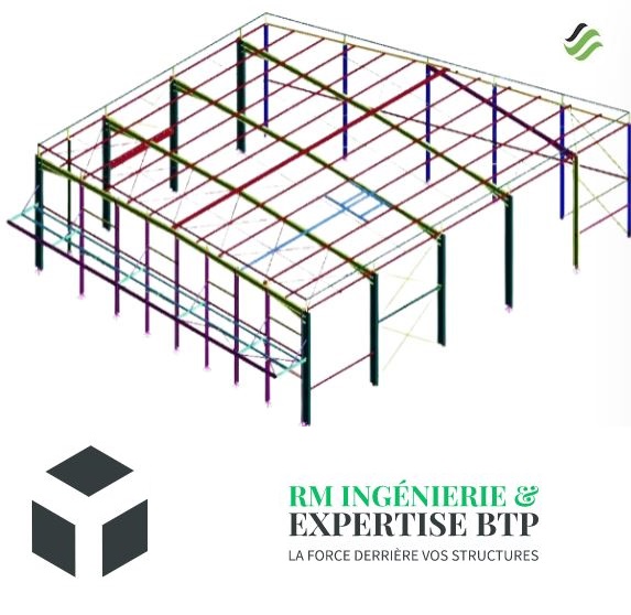 Etudes de structures en charpente mettalique pour installation panneau photovoltaique RM Consulting Energie